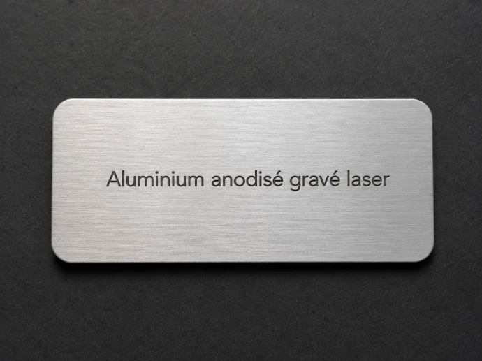 Aluminium anodisé gravé laser