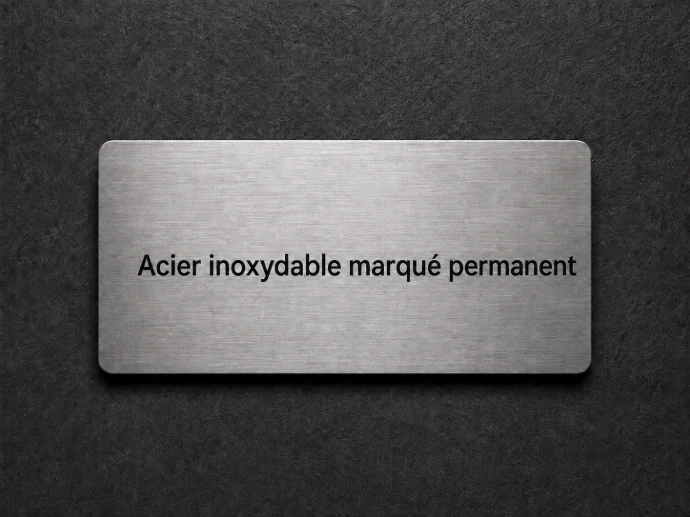 Acier inoxydable marqué permanent