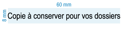 Etampe personnalisée - copie a conserver pour dossier - inspiration 2054 (RS-PSC-2054-3)