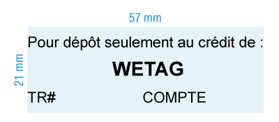Etampe personnalisée - Pour dépôt seulement - inspiration 2071 (RS-PSC-2071-3)