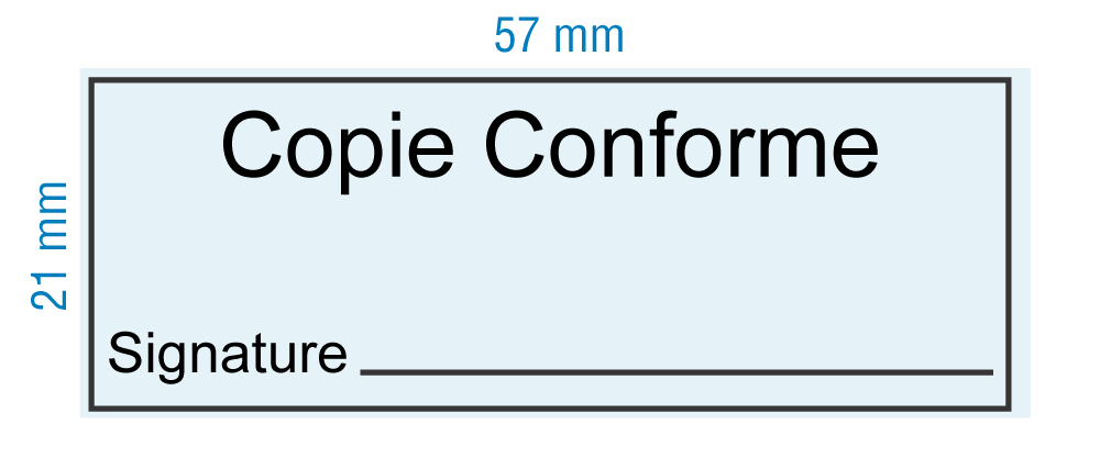 Etampe personnalisée - Copie conforme et signature - inspiration 2075 (RS-PSC-2075-3)
