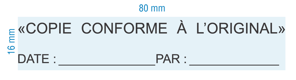 Etampe personnalisée - copie conforme à l'original par/date - inspiration 2086 (RS-PSC-2086-3)